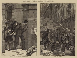 Bocetos en París durante los combates